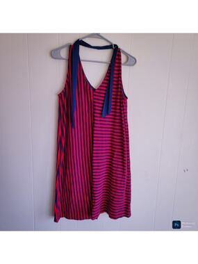 Vineyard Vines Resort Striped Knit Mini Dress W/ Bow